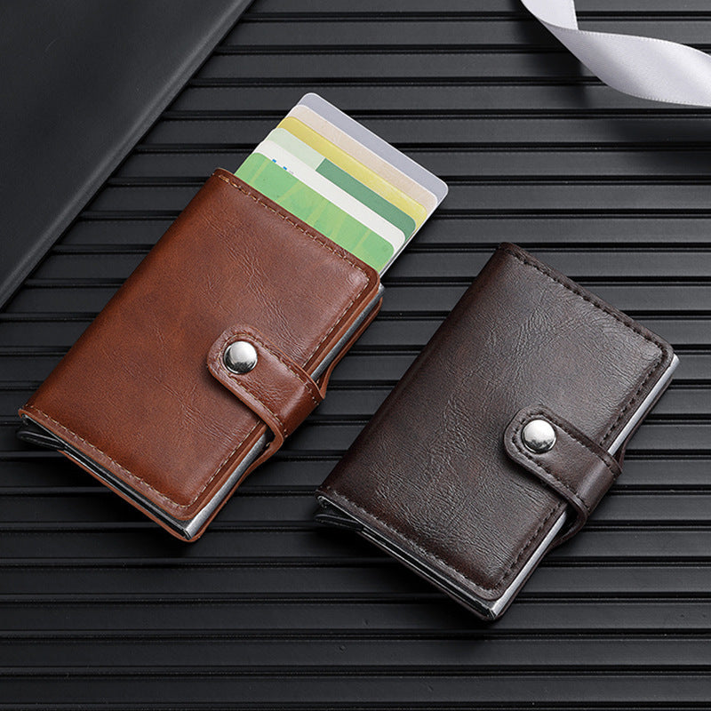 Minimalistische Leder RFID-blockierende Geldbörse