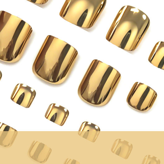 Luxuriöse Metallische Fußnagelkunst Brehn