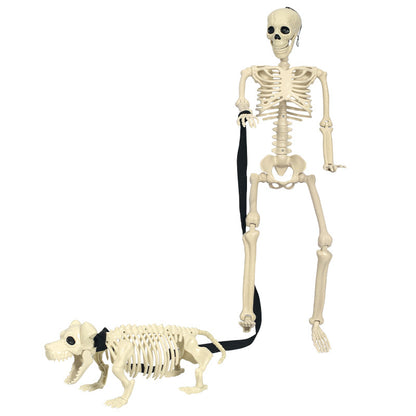 Skelett Hund Spaziergang Dekoration Brehn