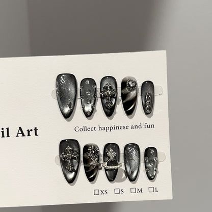 Gothic-Themen Press-On Nagelkunst Set