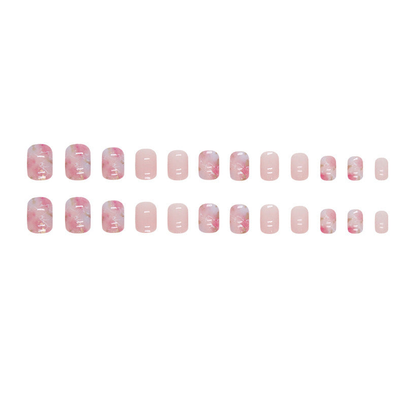 Marmoriertes Gel Press-On Nagelart Brehn