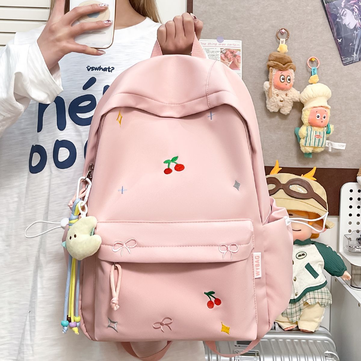 Verspielter Rucksack mit Stickereien Brehn