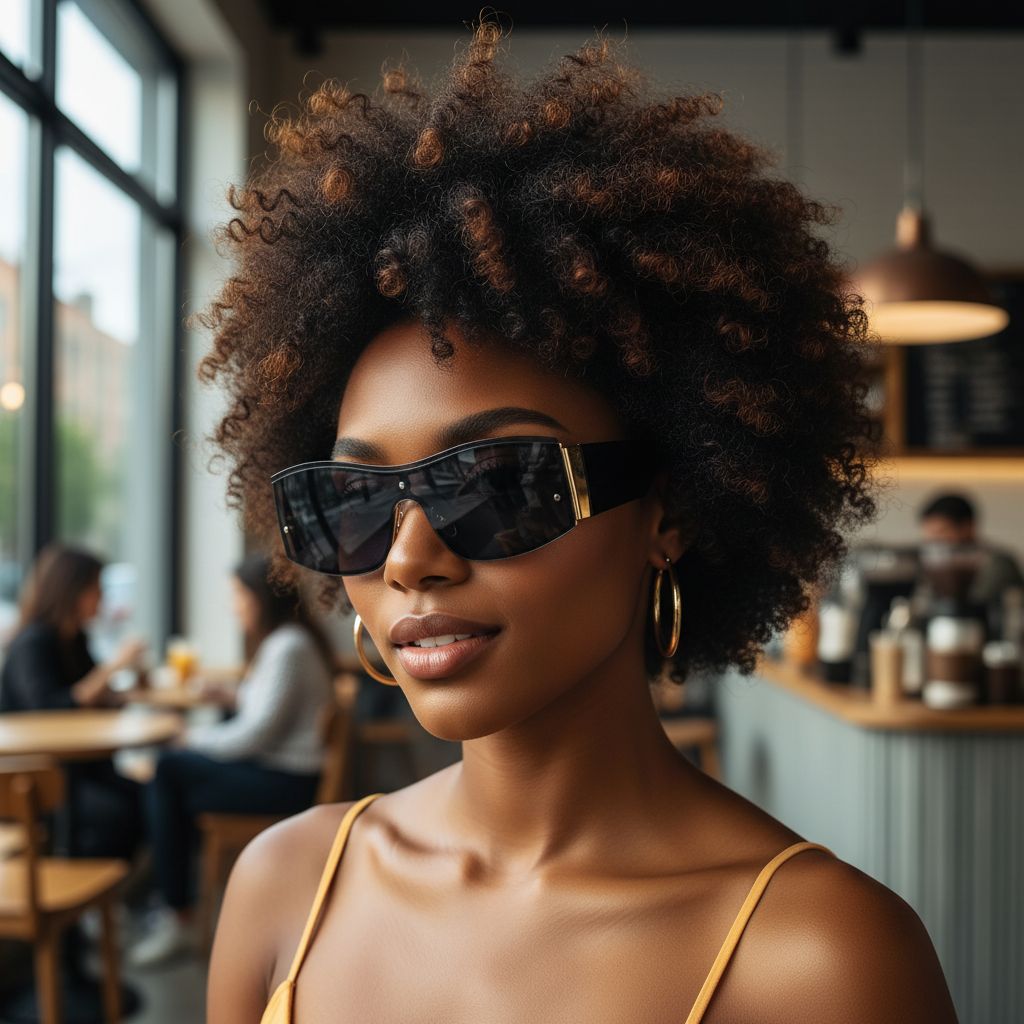 Damen Modische Sonnenbrille mit markantem Design und robustem Rahmen Brehn