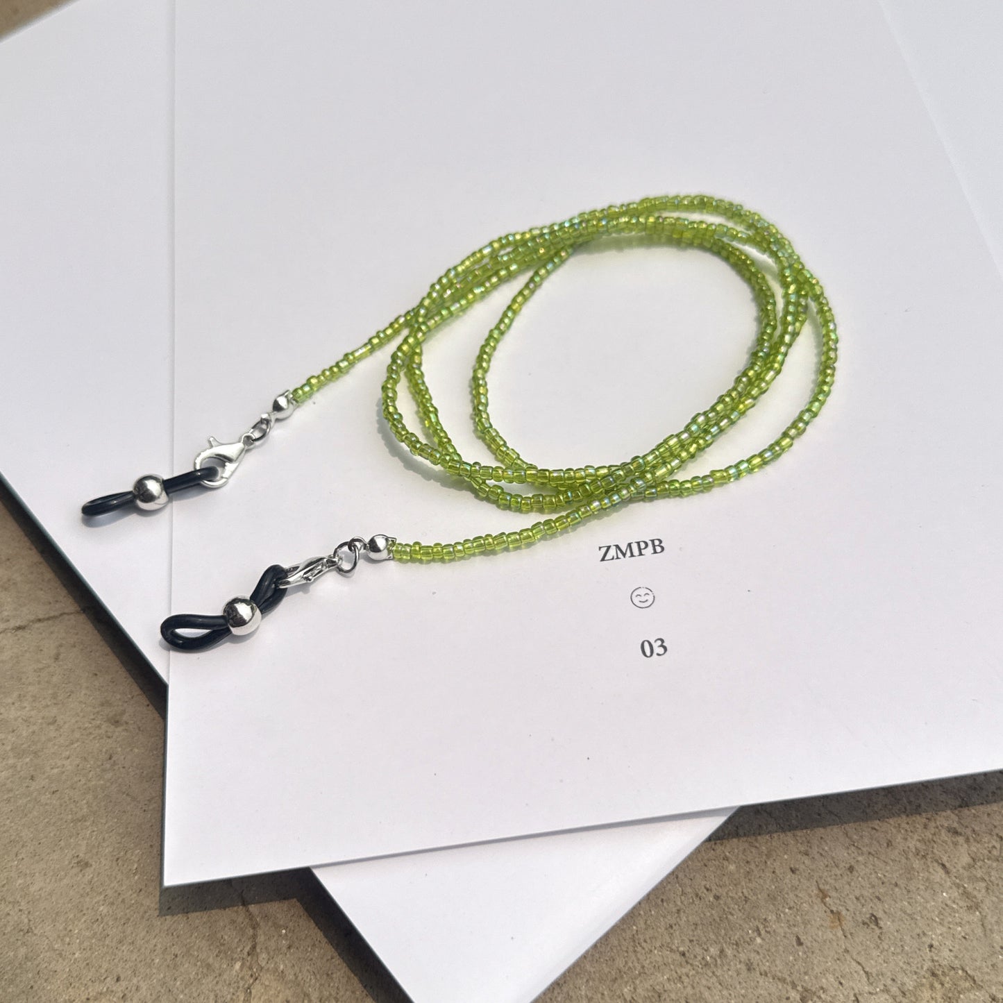 Bunte Perlen Brillen Kette Brehn