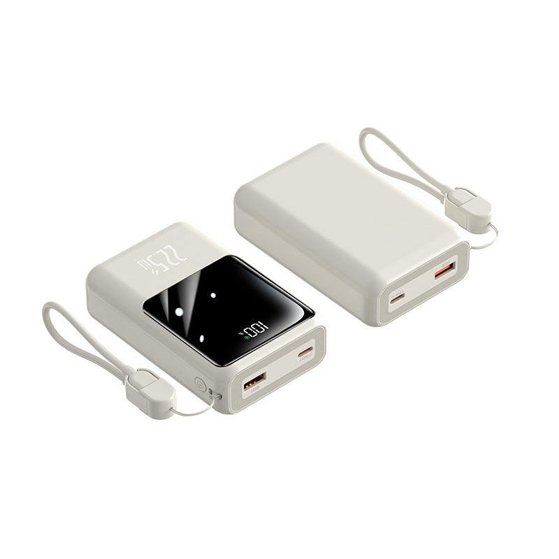 Tragbare Powerbank mit Multifunktionalem Ladekabel und Digitaler Anzeige Brehn