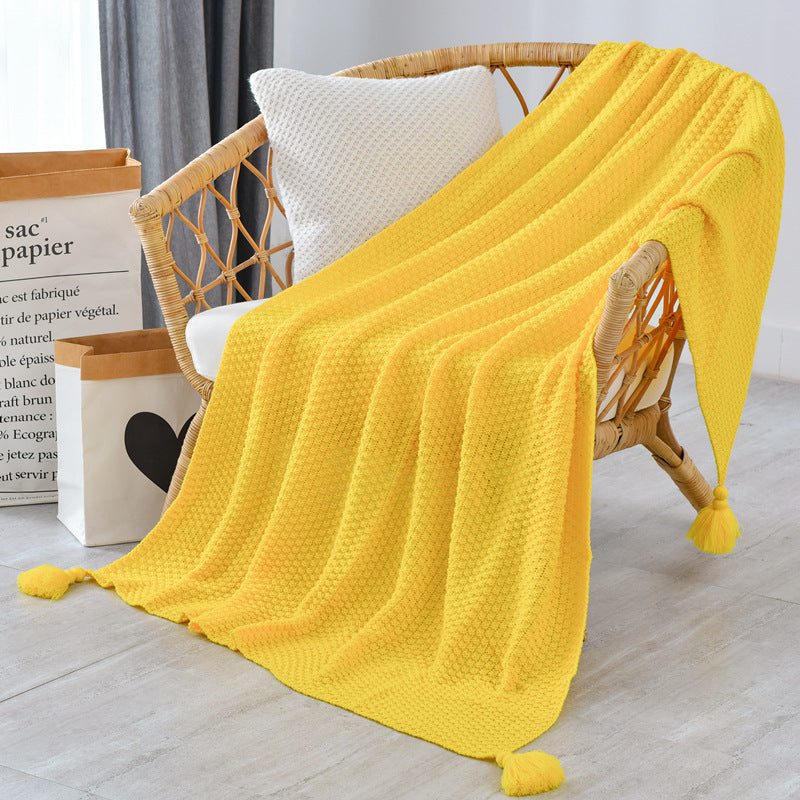 Damen Elegante Waffelstruktur Decke Brehn