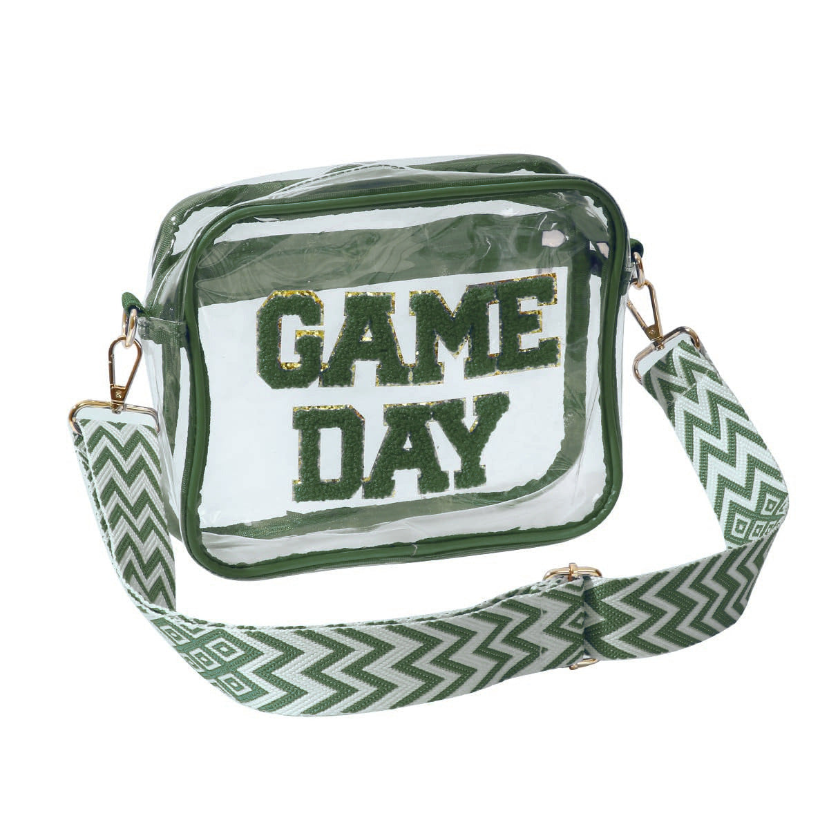 Transparente Umhängetasche mit Modischem Game Day Aufdruck Brehn