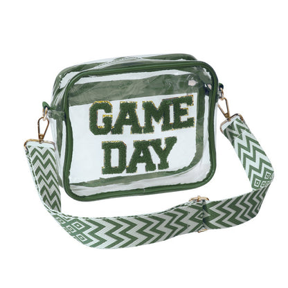 Transparente Umhängetasche mit Modischem Game Day Aufdruck Brehn