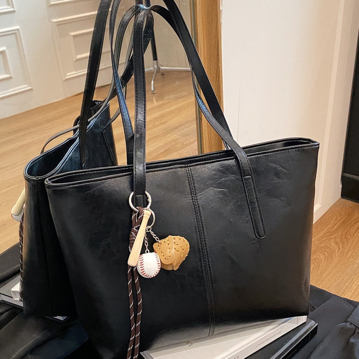 Moderner Leder Tote Bag