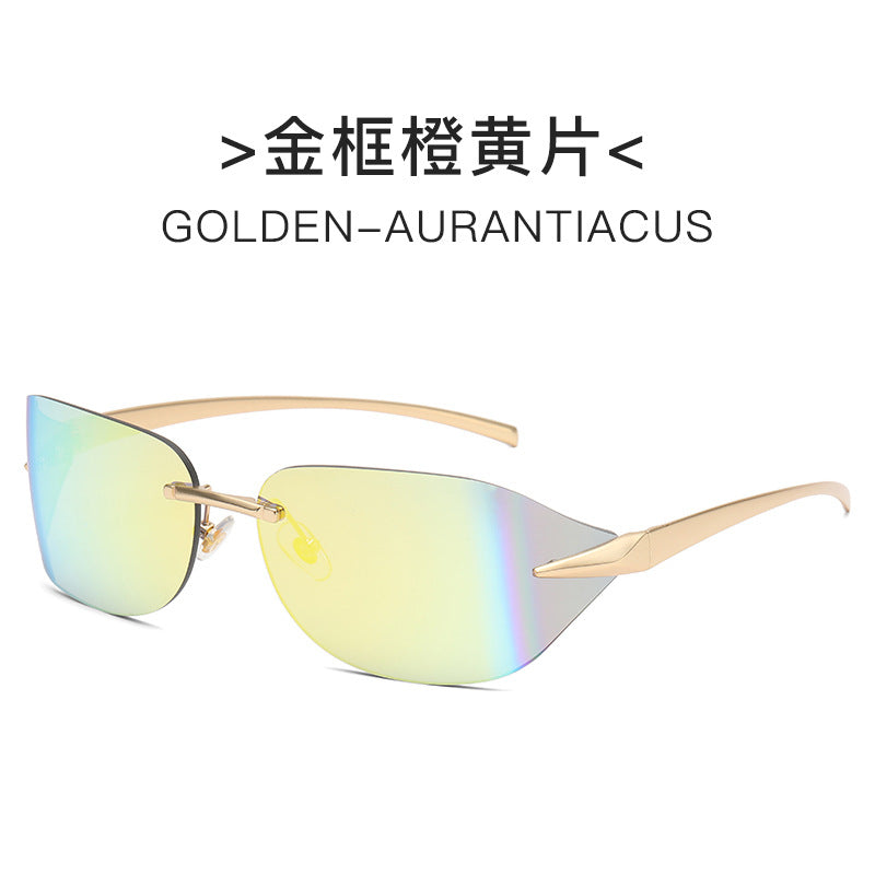 Damen futuristische Sonnenbrille mit elegantem minimalistischem Design Brehn
