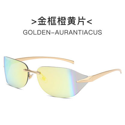 Damen futuristische Sonnenbrille mit elegantem minimalistischem Design Brehn