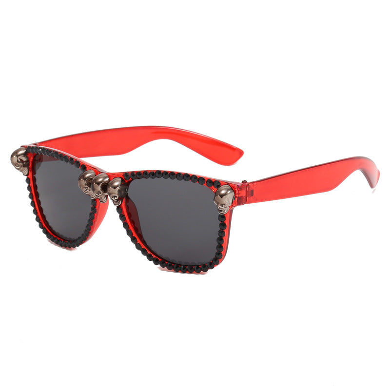 Damen extravagante Sonnenbrille mit Kristallverzierungen Brehn