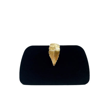 Elegante abendhandtas mit Blattakzenten