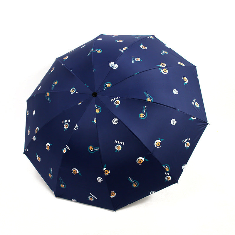 Damen Falt-Regenschirm mit fröhlichen Motiven Brehn