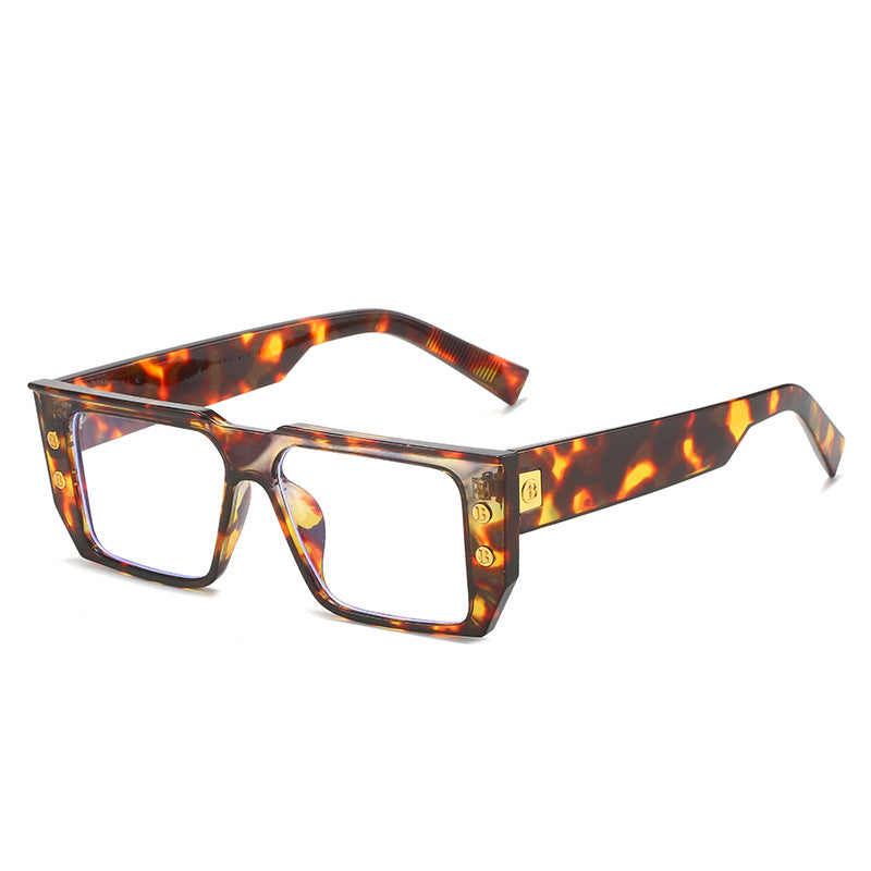 Damen modische klare Brille mit goldenen Akzenten Brehn