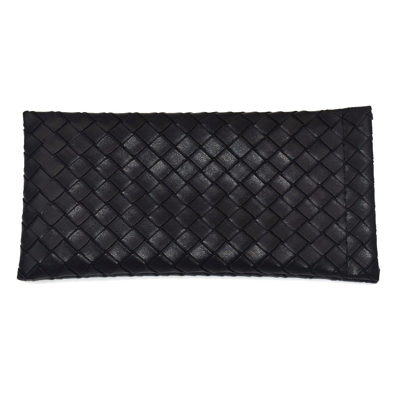 Woven Leather Clutch Wallet Brehn