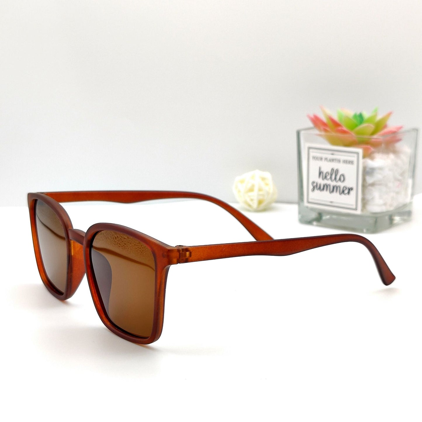 Damen vielseitige quadratische Sonnenbrille Brehn
