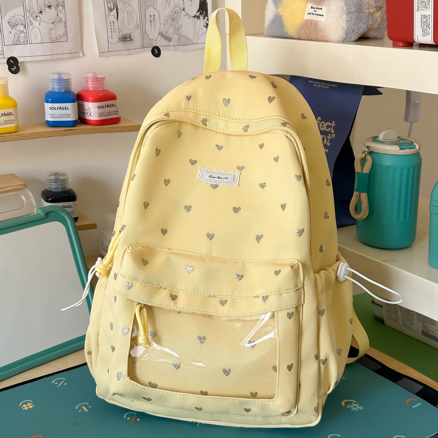 Herz-gestalteter lässiger Schulrucksack