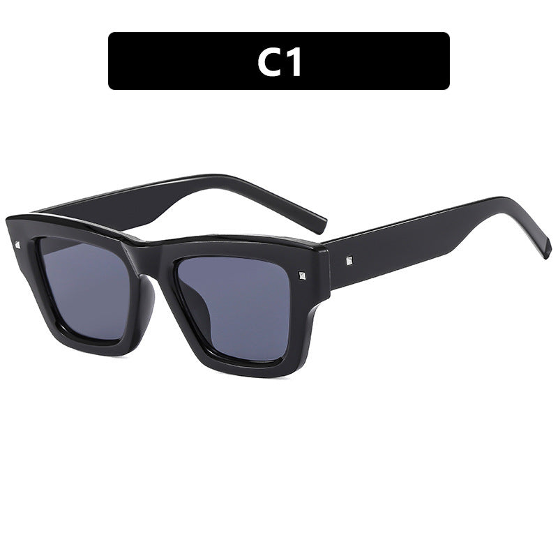 Damen modische rechteckige Brille mit facettenreichem Design Brehn