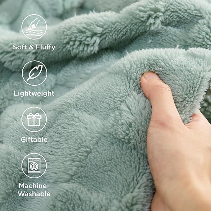 Luxuriöse Strukturierte Fleece-Wurfdecke Brehn