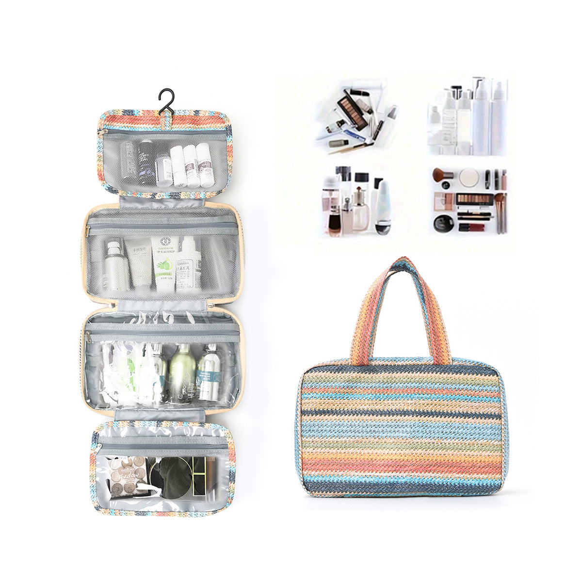 Multifunktionale Kosmetik-Organizer Tasche mit Aufhängbarem Design Brehn