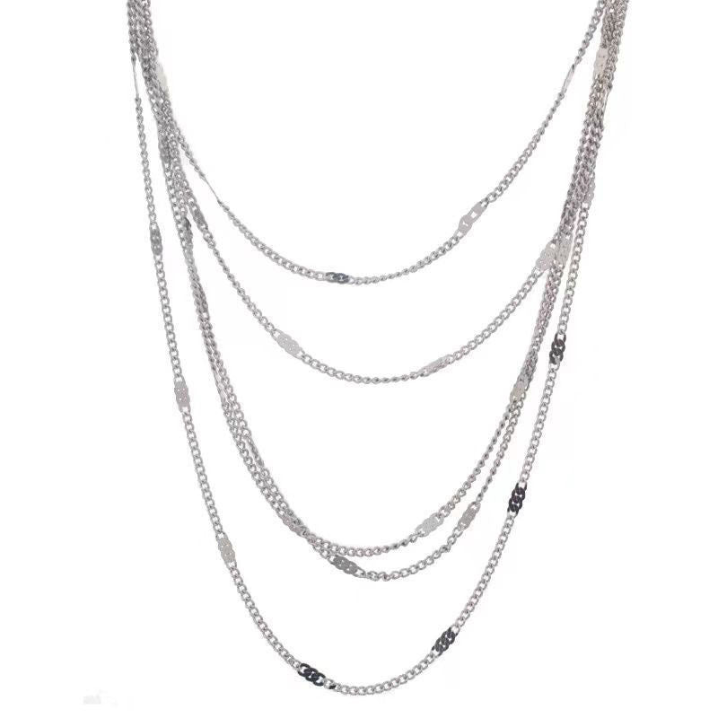 Schichtene Silberkette Necklace Brehn