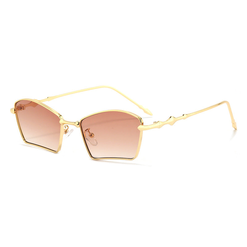 Damen trendige Sonnenbrille mit geometrischem Rahmen und gradienten Gläsern Brehn