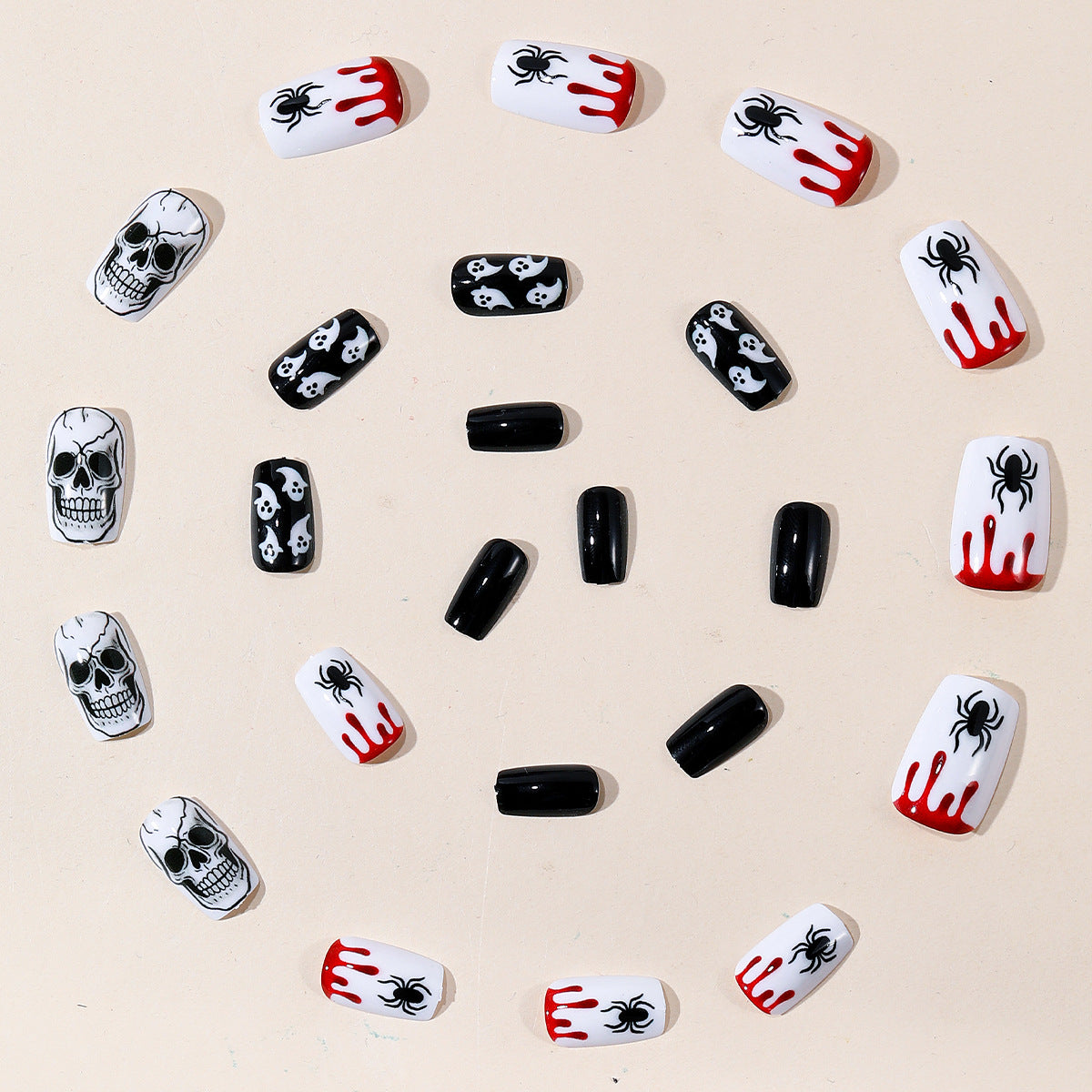 Halloween-Themen Spooky Nagelkunst Set Brehn