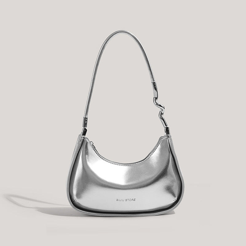 Schlanke Metallic Abend Schultertasche Brehn