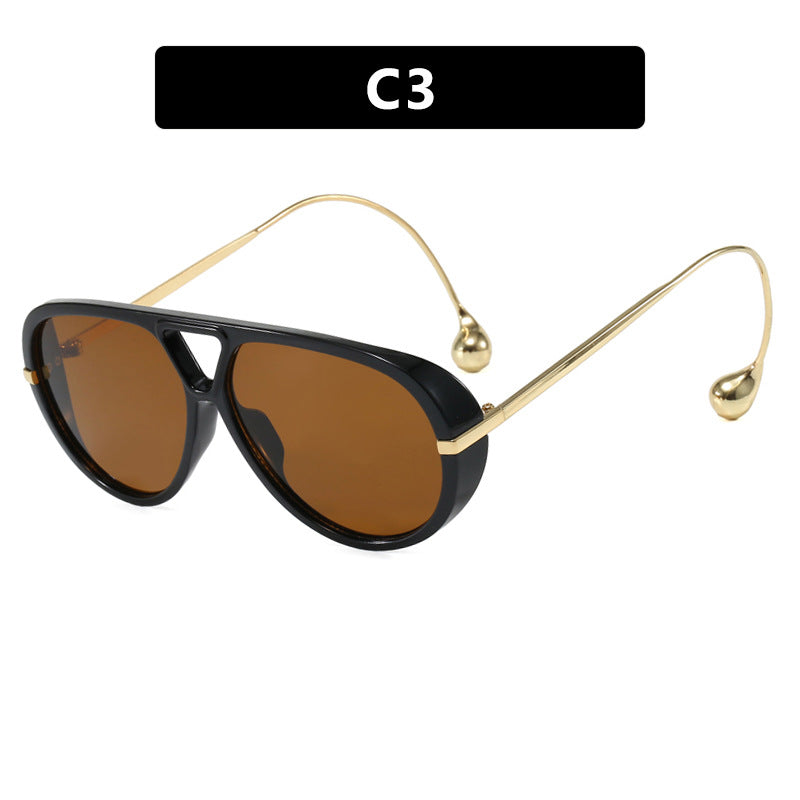 Damen modische Pilotensonnenbrille mit luxuriösem Metallrahmen Brehn
