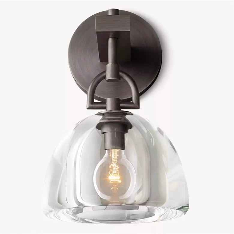 Elegante Glas-Wandlampe