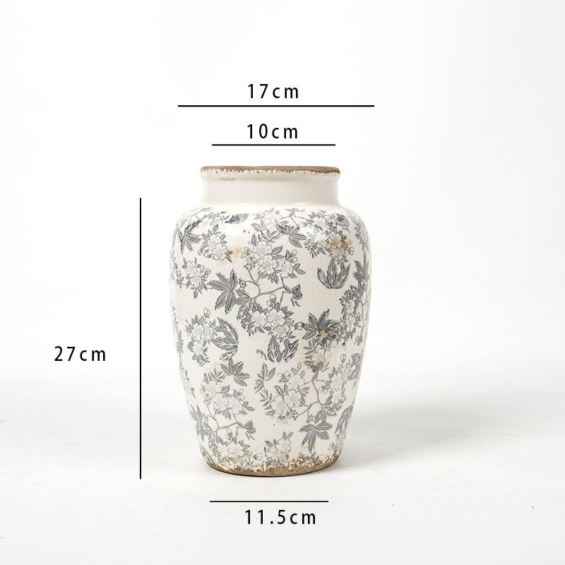 Florale Keramik Vase mit kunstvollem Design Brehn