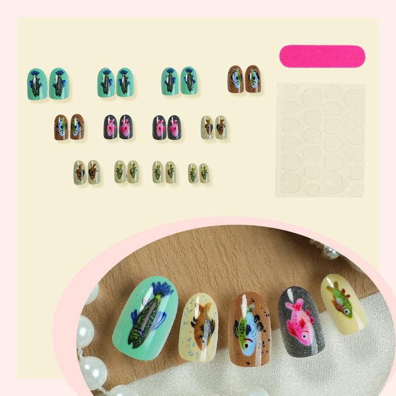 Kreatives Press-On Nagelkunst-Set mit einzigartigen Insekten-Designs Brehn