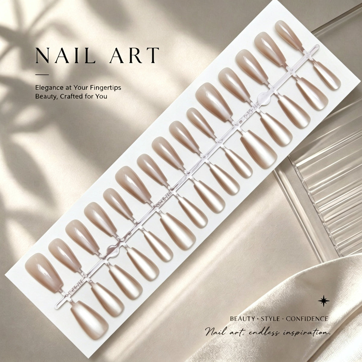 Premium Glossy Nail Art Press-On-Nägel