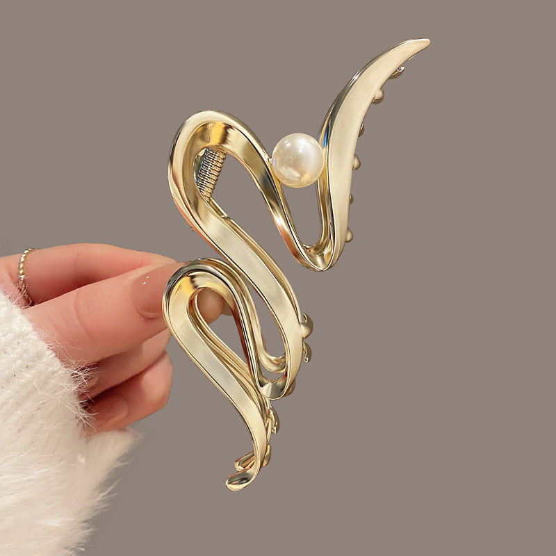 Elegante Wellen-Design Haarklammer Brehn