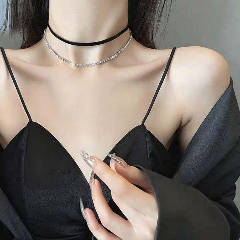 Verstellbare Leder Choker-Halskette Brehn