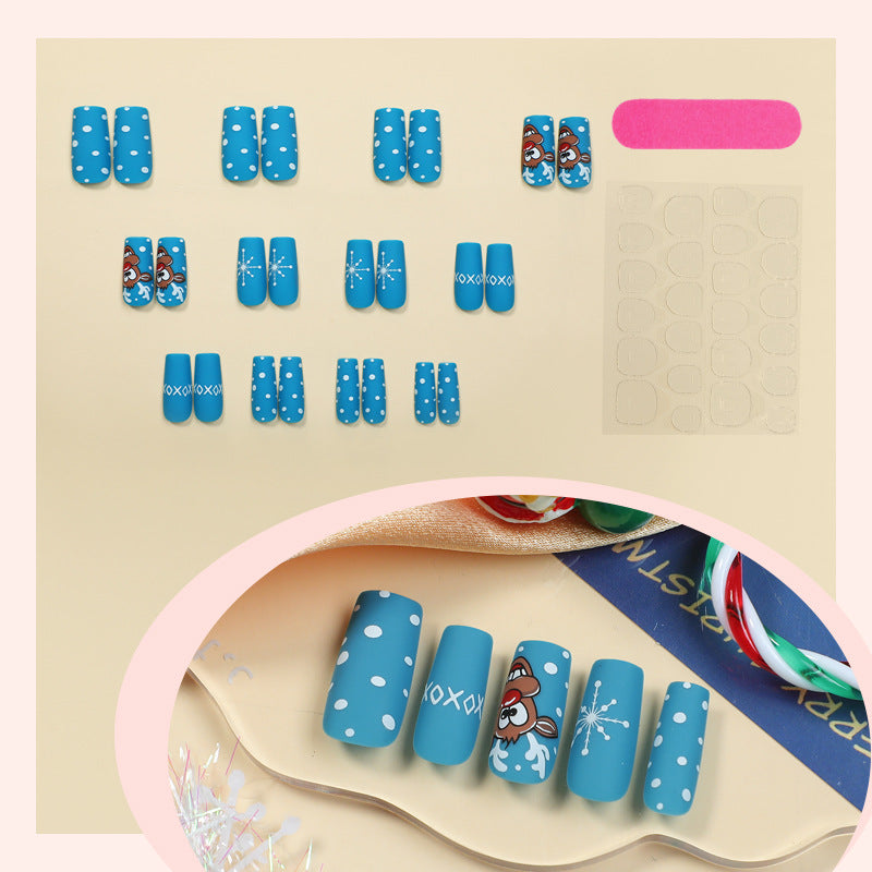 Verspielt dekoriertes Press-On Nail Art Set Brehn