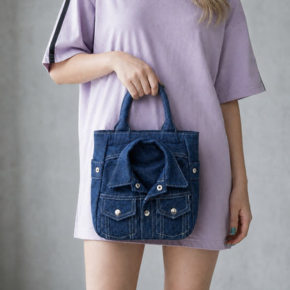 Denim-Style Tote Bag