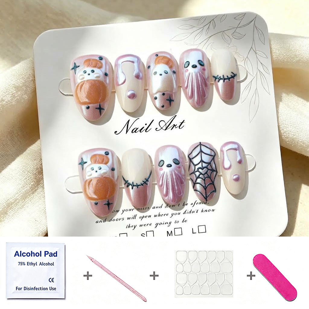Verspielt Halloween-Themen Press-On Nagelkunst Set