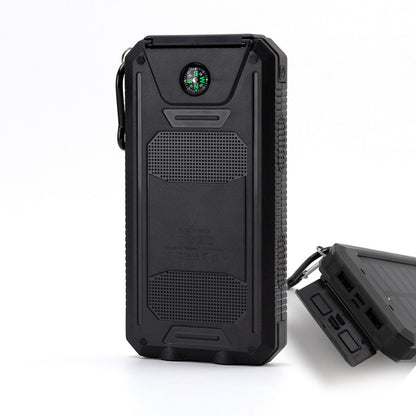 Solarbetriebene Powerbank mit Robustem Gehäuse und Integrierter LED-Beleuchtung Brehn