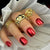 Glatte Metallic Press-On Nagel Set Brehn