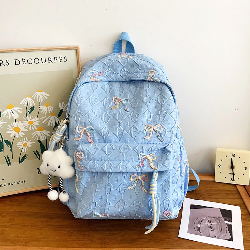 Gesteppten Rucksack mit Stickerei Brehn