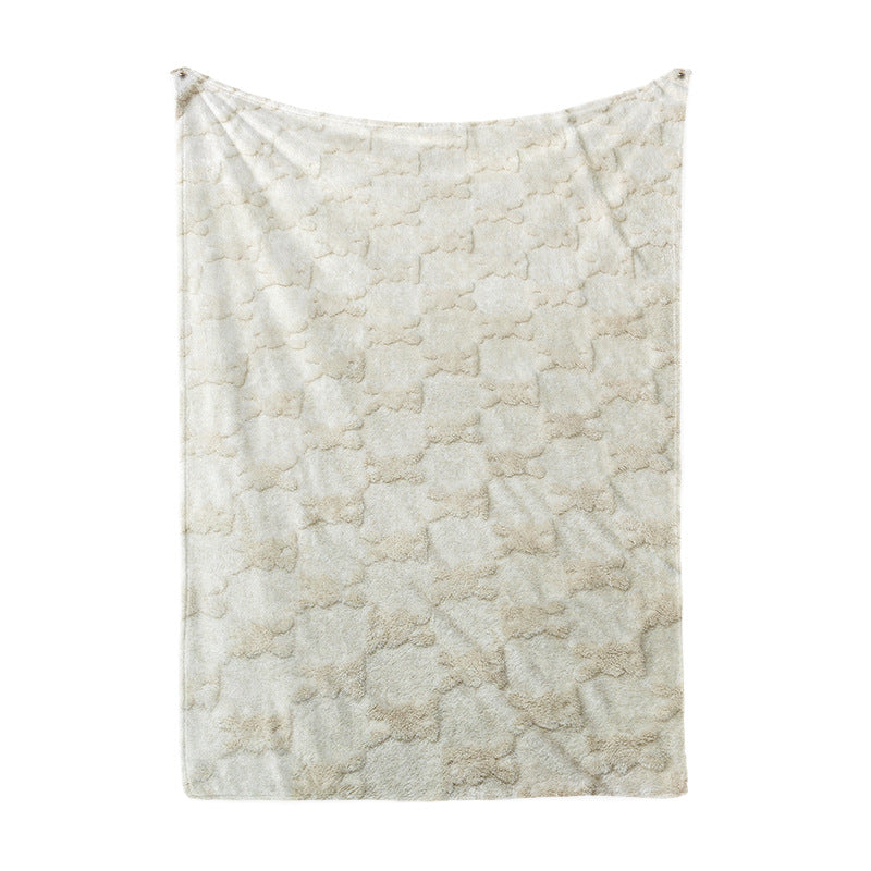 Damen kuschelige Plüsch-Decke mit elegantem Quadratmuster Brehn