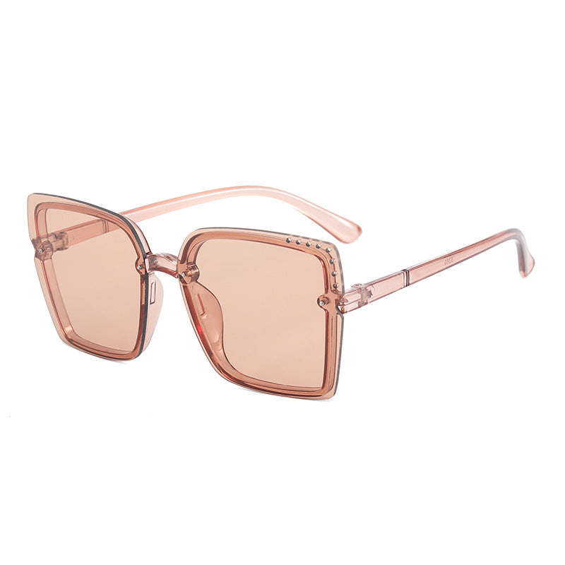 Damen Quadratische Sonnenbrille mit funkelnden Rahmenakzenten Brehn