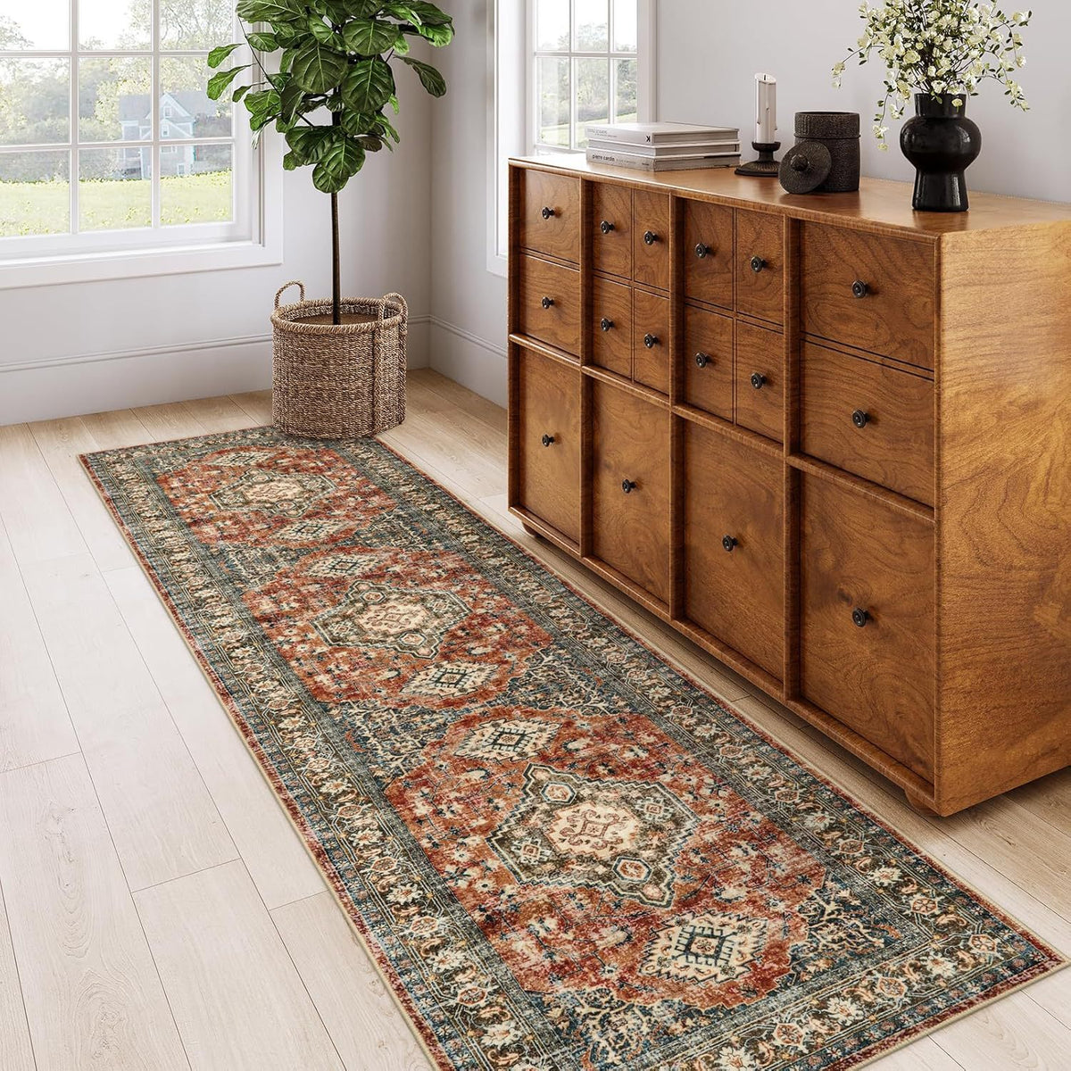 Vintage-inspirierter Läufer Teppich