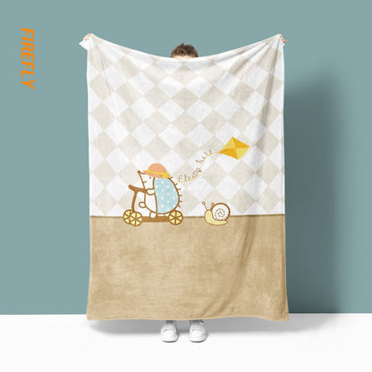 Liebenswerte cartoon-inspirierte Fleece-Decke