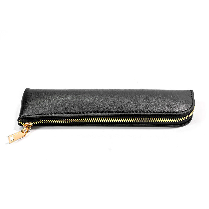 Premium Leder Reißverschluss Bleistift Etui Brehn