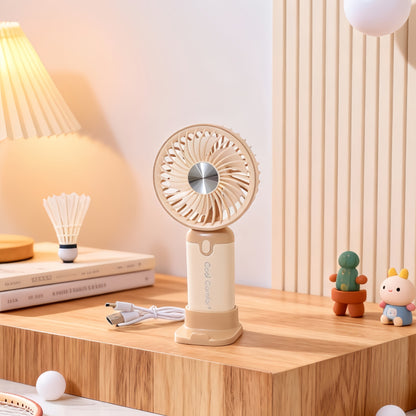 Damen Tragbarer Mini-Ventilator mit innovativem Design und USB-Ladefunktion Brehn