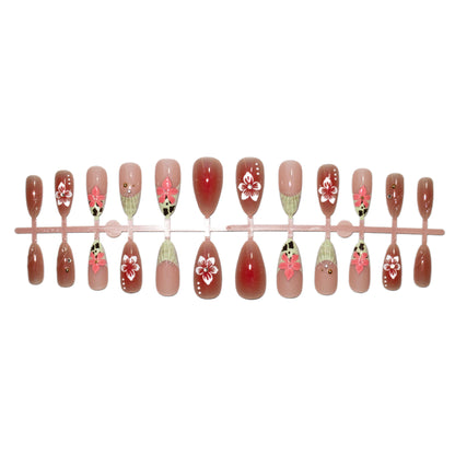 Künstlerisches Blumen- und Tiermotiv-Nagelkunst-Set