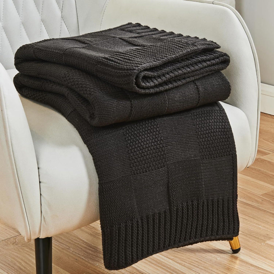 Strukturierte Strickdecke Brehn